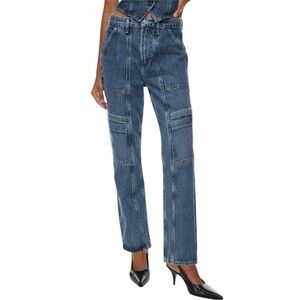 NWT AGOLDE Cooper Cargo Jean in Regulation (Medium Wash) Womens Size 30